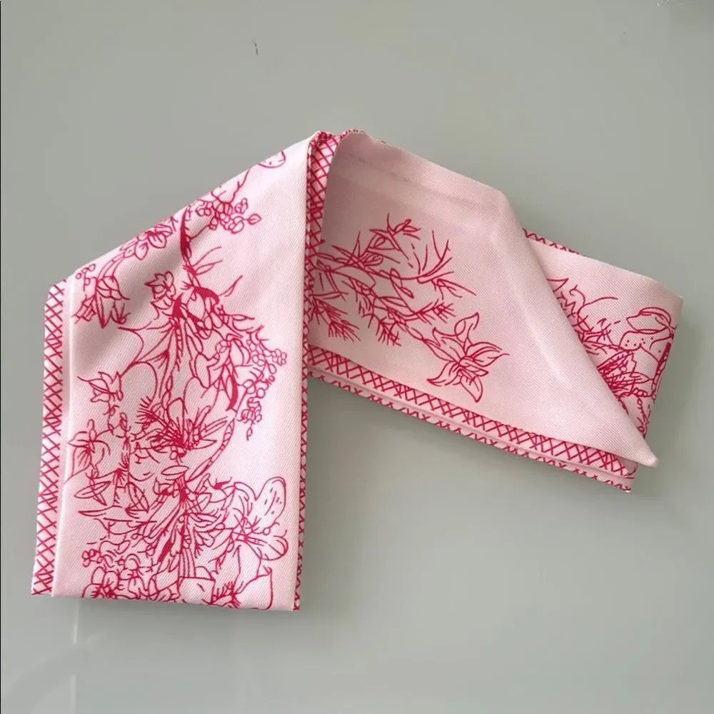 Floral Pink and Red Scarf A1190
